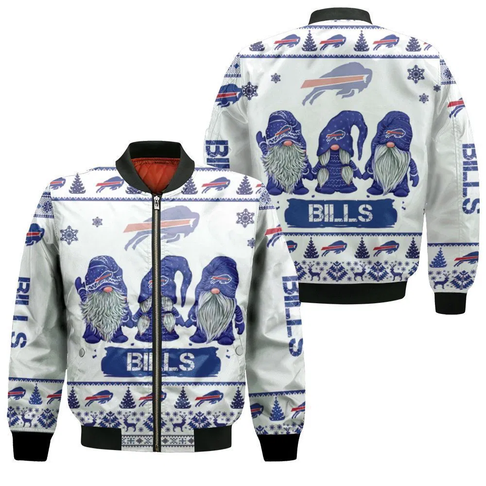 Buffalo Bills Winter Gnome Wonderland Bomber Jacket