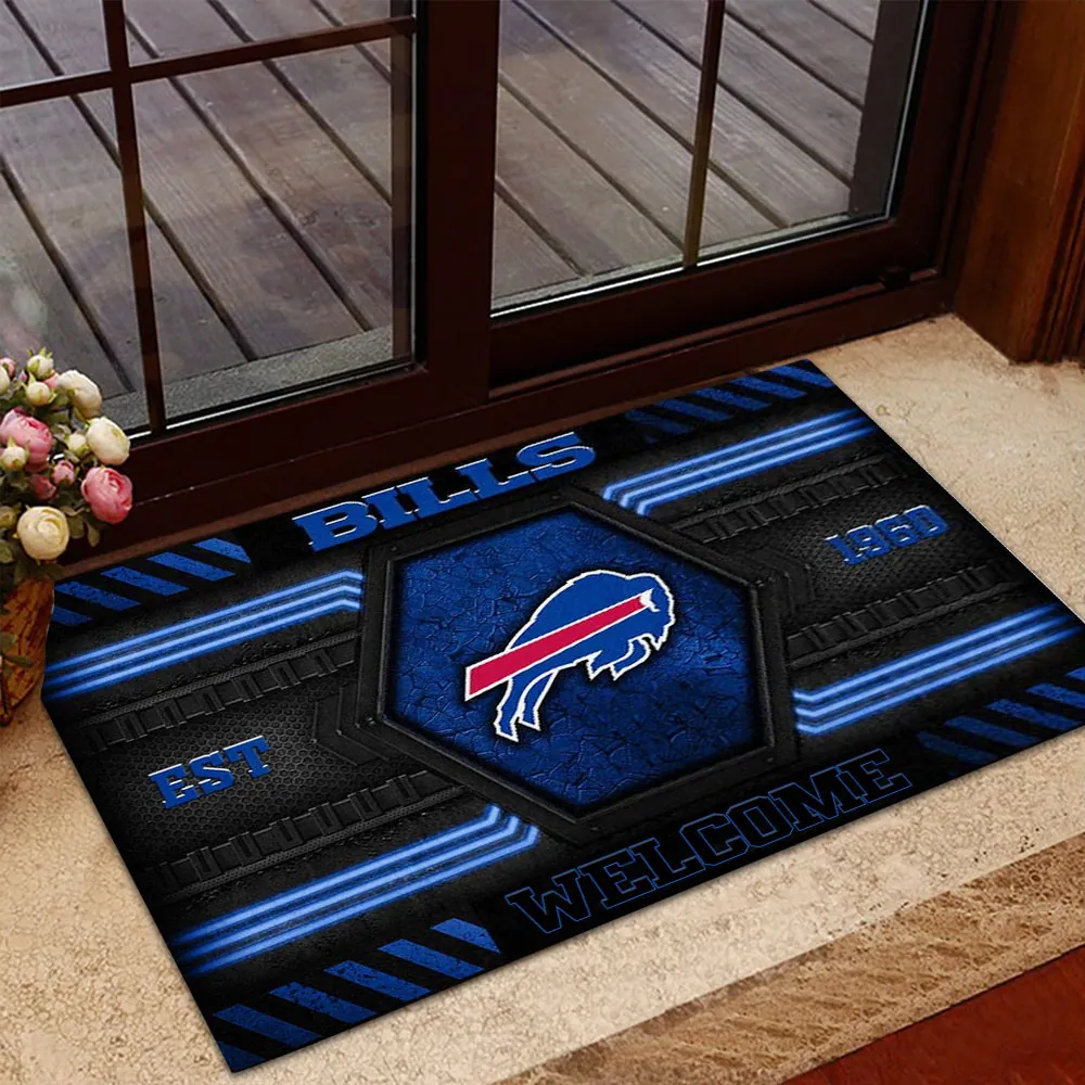 Buffalo Bills Neon Charge Est 1960 Doormat