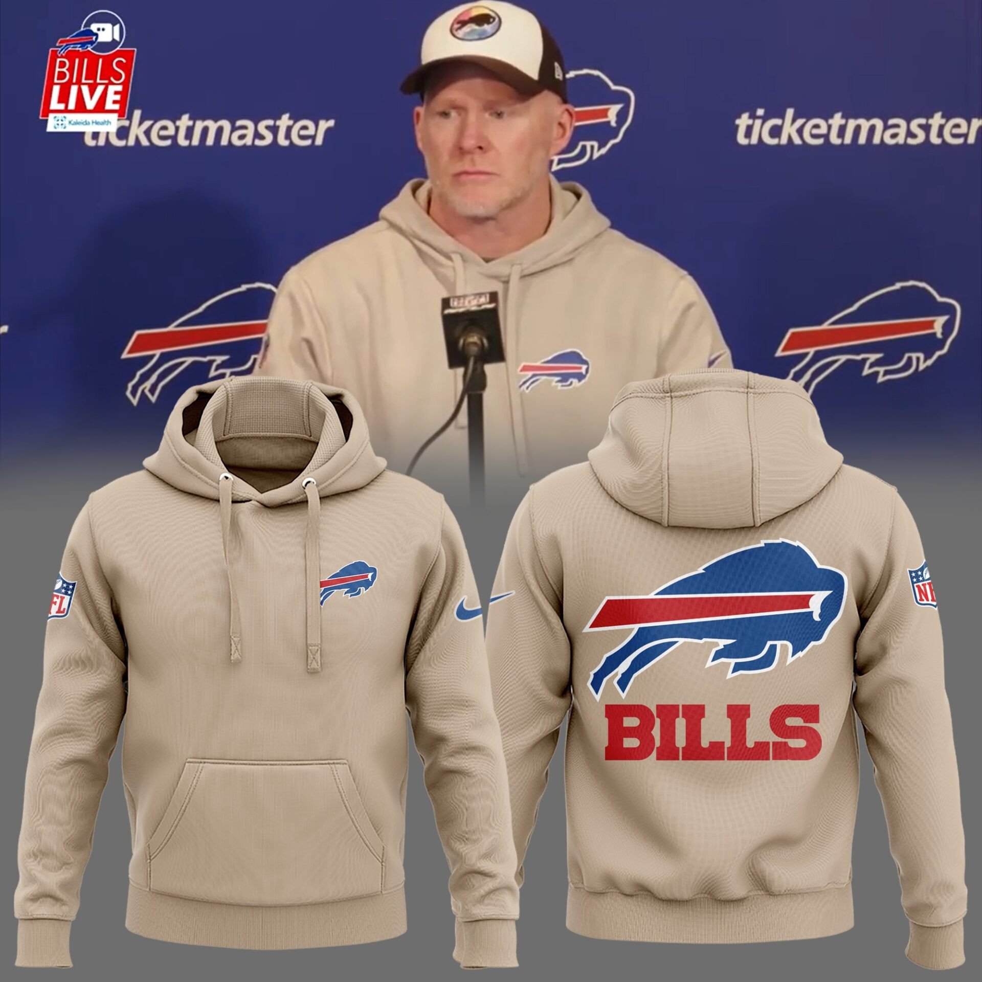 Buffalo Bills Sideline Pride Emblem Hoodie