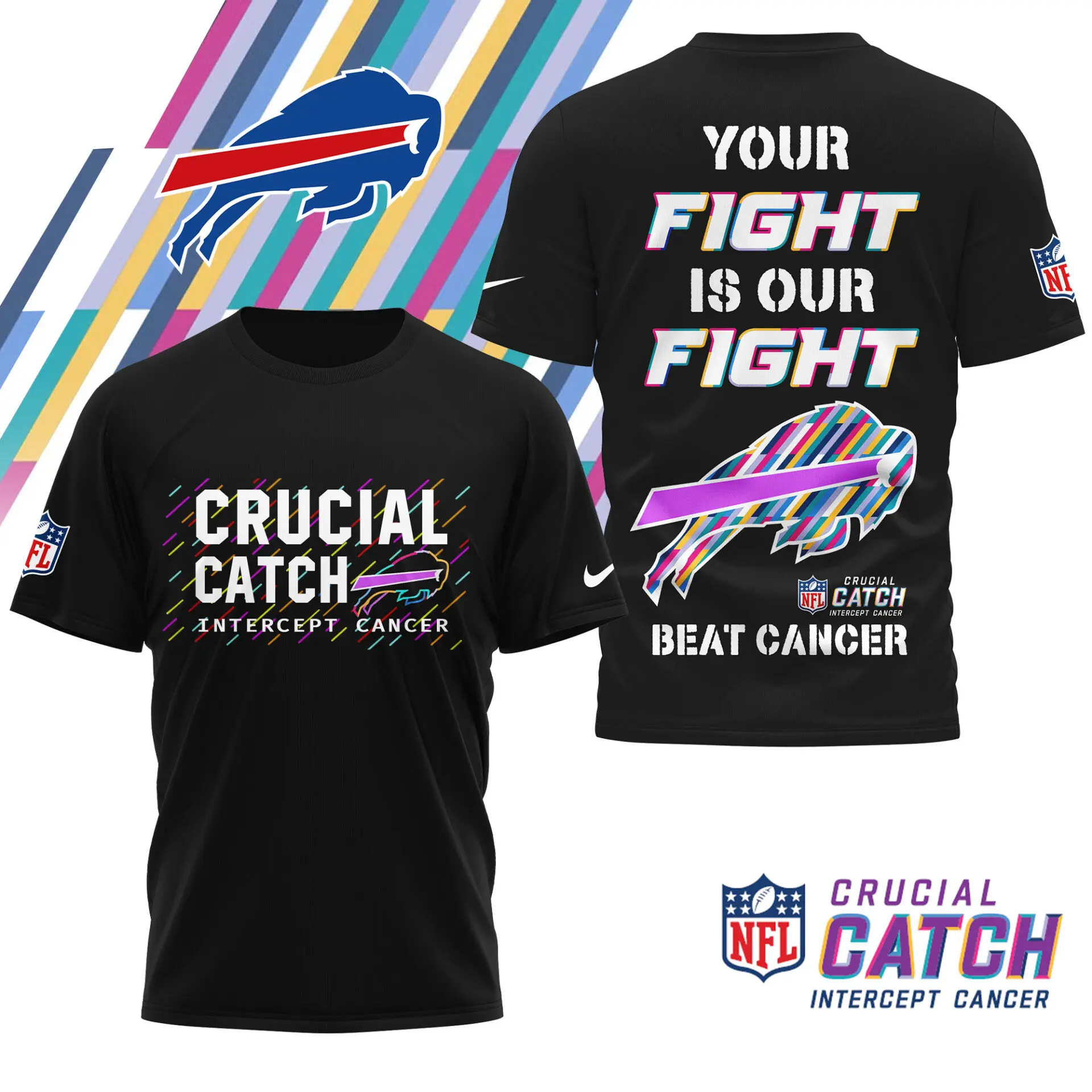 Buffalo Bills Crucial Catch Intercept Cancer Shirt