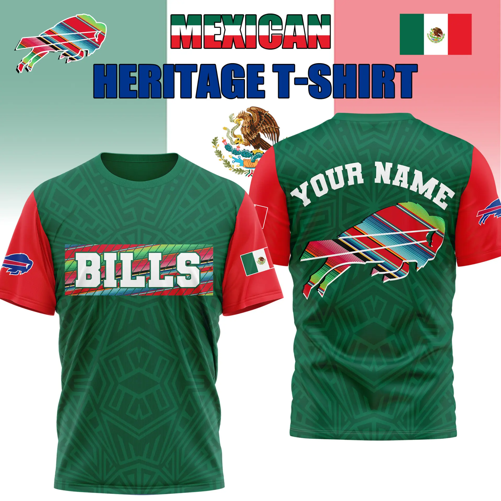 Buffalo Bills Mexican Heritage Celebration Shirt