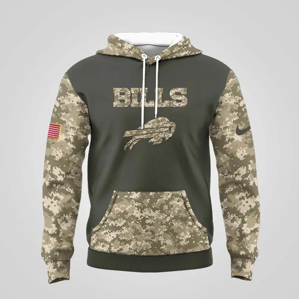 Buffalo Bills Salute to Service Camo Hoodie front